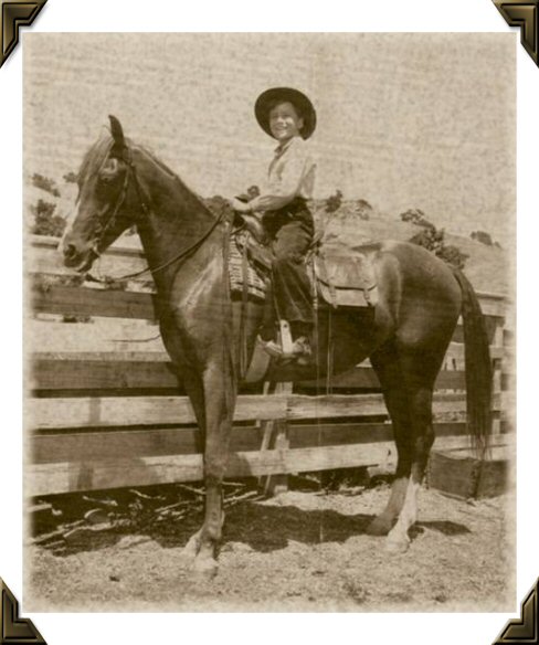 Johnny Washbrook riding Flicka